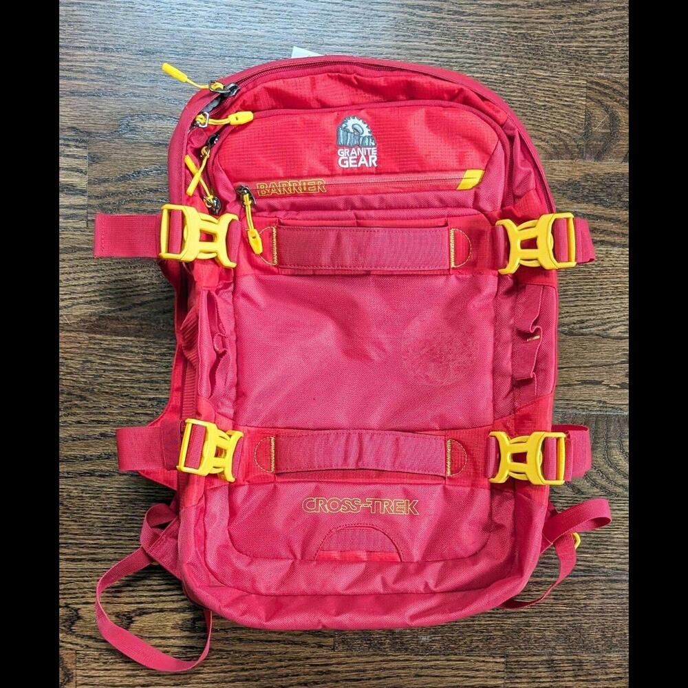 Granite Gear Cross-Trek Hiking Backpack 19" Red/Gold